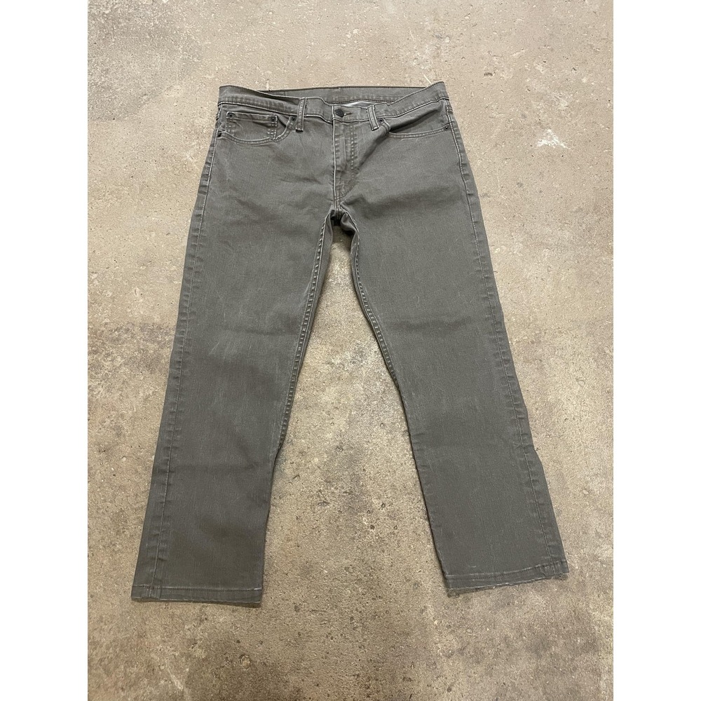 Levis 511 Jeans Mens 36x30 Gray Denim Slim Tapered Stretch Zip Fly Charcoal Wash